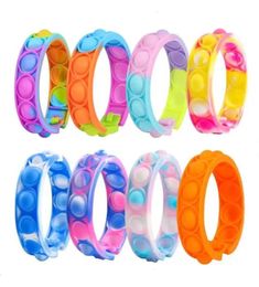 Decompression Toys Bracelet Press Bubble Push It Posensitive Color Change Puzzle Sensory For Kids Fidget Vent Toy FY27928523209