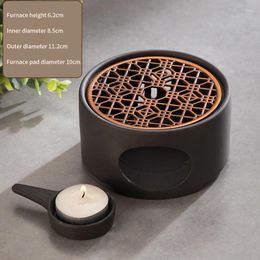 Candle Holders Heating Base Ceramic Stand Tea Heater Stove Milk Warmer Holder With Mat Without For Home Cafe