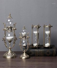 Europe hourglass timer 1530min clock sand metalglass decorative sand hourglasses timer for desk decoration A06315388888