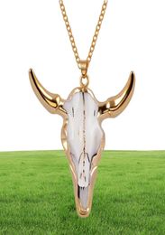 Designer Necklace Luxury Jewelry Vintage Bull Skull Men039S Pendant Wrapped Gem Buffalo Cattle American Western National Style 6176178