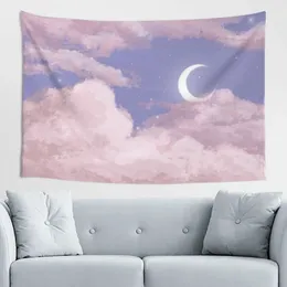 Tapestries Moon Skin-Friendly Surroundings Portable Porch Hanging Decorative Blanket Stunning Backdrop Live Broadcast Background Wall Cloth