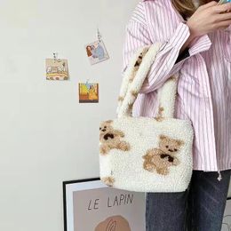 Bag Winter Fashion Women Furry Purse Handbags Cute Soft Plush Ladies Large Shoulder Bags Luxury Faux Fur Female Girls Casual Tote