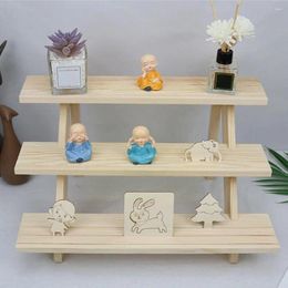 Decorative Plates 1 Ladder Display Shelf Wooden Jewellery Stand 4-Layer Holder Earring 3-Layer Rack Detachable Sh F2R9