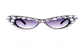 Fashion new Cat Eye Diamond Sunglasses Women Designer Colorful Rhinestones Sunglasses Retro Eyewear Shades UV4003965647