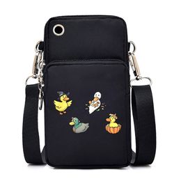 Funny Duck Series New Mobile Phone Bag Women Anime Animal Hanging Neck Coin Purse Vertical Handbag Girls Small Shoulder Bag