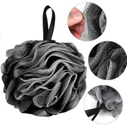 Tools Accessories Bath 1pc Shower Mesh Foaming Sponge Exfoliating Scrubber Black Bubble Ball Body Skin Cleaner Cleaning Tool Bathroom 240415