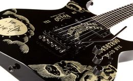 Promotion KH2 2009 Ouija Kirk Hammett Signature Black Electric Guitar Reverse Headstock Floyd Rose Tremolo Black hardware3473349