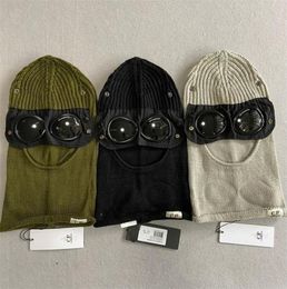 Fashion two lens windbreak hood beanies outdoor cotton knitted men mask casual male skull caps high quality hats41524243041206