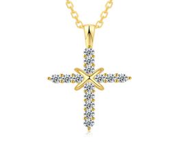 N41001 Retro Silver Charm Pendant Full Ice Out CZ Simulated Diamonds Catholic Crucifix Necklace With Long Cuban Chain6777587