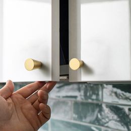 SAILANKA Furniture Handles For Drawers Bathroom Kitchen Storage Cabinet Pulls Round Brass Gold Wardrobe Shoe Cupboard Door Knob