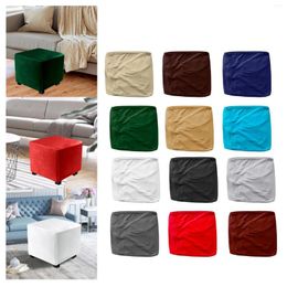 Chair Covers Dustproof Footrest Foot Stool Slipcover With Elastic Bottom Ottoman Cover