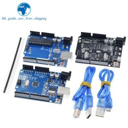 TZT Official UNO R3 ATMEGA16U2 / UNO+WiFi R3 Original ATMEGA328P Chip CH340G For Arduino UNO R3 Development Board WeMos ESP8266