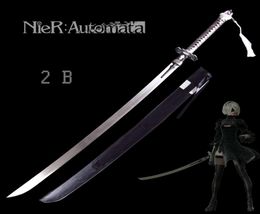Metal Handicraft Article Crafts Game NieRAutomata 2B Sword 9S039s Real Stainless Steel Blade Zinc Alloy Cosplay Prop Brand N4315140