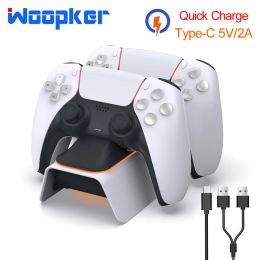 Chargers Dual Fast Charger for PS5 Controller Charging Dock Station LED Indicator USB TypeC for PlayStation 5 Gamepad Accessories