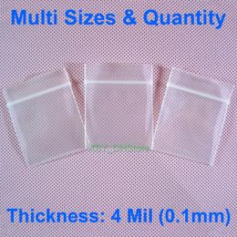 Multi Sizes Quantity 4 Mil Thick Mini Small Poly Zipper Bags Inch 1quot 15quot x 12quot 2quot Plastic Storing 9620087