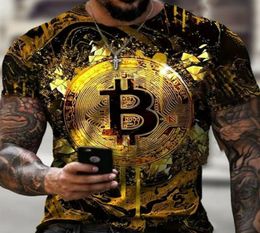 Men's T-Shirts TShirt Crypto Currency Traders Gold Coin Cotton Shirts3826309