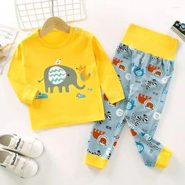 Clothing Sets 2024 H Pajamas Baby Boy Set Clothes For Girls Thermal Underwear Suit 1-5 Years Old