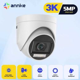 IP Cameras ANNKE 5MP Analog HD Camera Smart Light Video Surveillance Cameras 5MP Bullet 2.8 mm Indoor Outdoor Weatherproof Security Cameras 240413