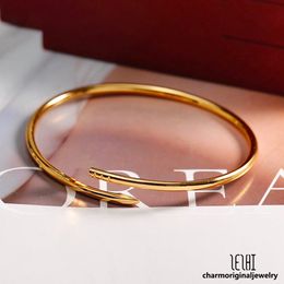 thin nail bracelet designer for woman designer bangle bracelet nail bracelet designer stainless steel gold jewelry gold bangle for woman luxury bracelets