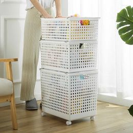 Laundry Bags Simple Mobile Portable Basket Living Room Large Capacity Toy Sundries Storage Bedroom Clothes Organizer
