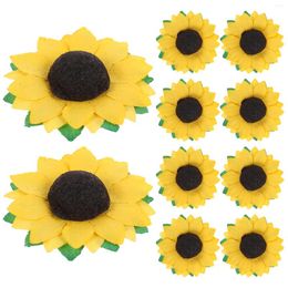 Gift Wrap 100 Pcs Sunflower Paper Artificial Flowers Heads Miniature Wedding Po Prop DIY Ornament Simulation