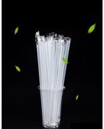 Individually Packaged Plastic Transparent Straw 105In Reusable Plastic Straw Green Pp Drink Straw 7Folc5173265