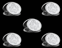 5pcs Scottsdale Mint Omnia Paratus Craft 1 Troy OZ Silver Plated Coin Collection With Hard Acrylic Capsule6503667