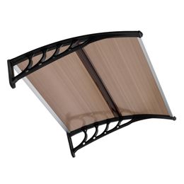 40" x 38" Household Application Door & Window Awnings Brown Board & Black Holder