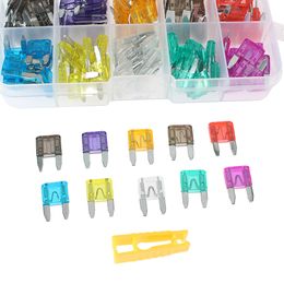 100pcs/box Car Fuse Inserts Set 2A-45A Car Fuse Inserts Mini Small Commonly Used 10 Kinds electronics