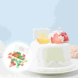 Decorative Flowers 110 Pcs Cake Inserting Card Topper Fall Wedding Decorations Paper Cup