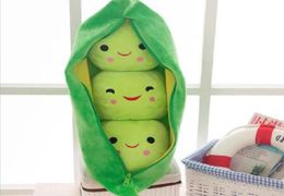 25CM Cute Kids Baby Plush Toy Pea Stuffed Plant Doll Kawaii For Children Boys Girls gift Peashaped Pillow Toy3035404