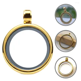 Storage Bags Pendant Bezel Stainless Steel Necklace Locket Bezels Trays Jewellery Making Men Can Opened Pendants Po Charms