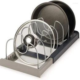 Kitchen Storage Rack Pots And Pans Stainless Steel Cabinet Organizers Cutting Board Drying Cookware Shelf