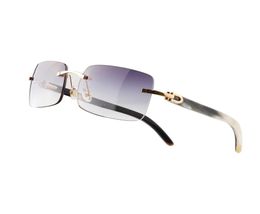 Classic sunglasses men white buffalo horn glasses frame Shades Brand Sunglasse Oval Luxury Carte glasse Round 75501783362371