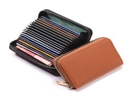 Women Slim Business Credit Card Holder Designer wallet Coin Purse Pu Leather Wallets Bag Zipper Creditidbank Card Bags Case3040260