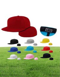 Fitted Caps Hats New 9 Sizes Fit Trucker York Closed Mens Bill Hiphop Plain Baseball Snapback Blank Solid Flat Visor Brim Era Q0704552873