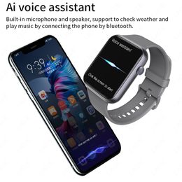 2024 Bluetooth Call Smart Watch Men Health Monitor Full Touch Voice Assistant Smartwatch Women Watch Waterproof For Android IOS