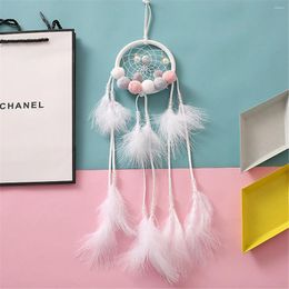 Decorative Figurines Dream Catcher For Girls Large Kids Catch Your Wind Chime Feather Pendants Wall Hanging Home Decorations