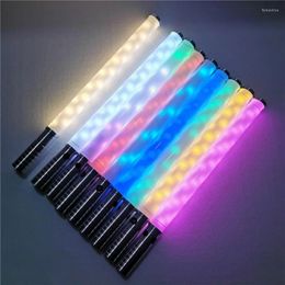 Party Decoration 60cm Rechargeable RGB LED Strobe Nightclub Bar Dance Wands Aluminium Alloy Handheld Flashing Sticks For Decor