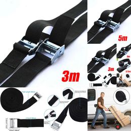 New 2pcs Tie Down Strap Cargo Lage Binding Tighten Strong Rratchet Tension Tow Rope with Metal Buckle Organizer Straps