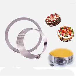 Baking Moulds DIY Tool Circular Mousse Circle Adjustable Layered Cutting Cake Size Diameter 160mm-298mm Stainless Steel