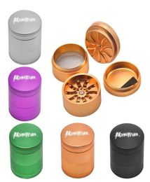 HONEYPUFF Aircraft Aluminum Groove Smoking Grinder AeroSpaced 53MM 4Piece Metal Herb Grinders CNC Toothless Tobacco Crusher Access1703472