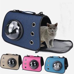 Cat Carriers Carrier Bag Outdoor Portable Handbag Foldable Breathable Linen Travel Pet Puppy Carrying Mesh One Shoulder Dog