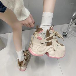 Casual Shoes Women's Sneakers Summer 2024 Woman-shoes On Platform Tennis Female Roses Thick Sole Fashion Trainers PU Synthet