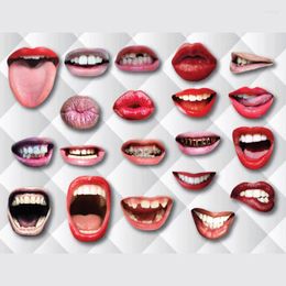 Party Decoration 20Pcs Set Funny Lip DIY Po Booth Props Adult Bachelorette Hen Bridal Shower Wedding Parties Birthday Halloween