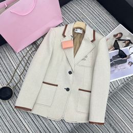 Womens Designers MM Home Suits Blazers Fashion Casual Boutique Breasted Solid Colour Business Suit Jacket S-L