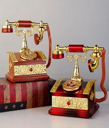 Retro dial telephone landline music box decoration home living room cafe bar decoration creative9235731