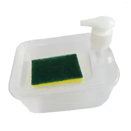 Liquid Soap Dispenser And Scrubber Holder Dish Compact 1000ml Capacity