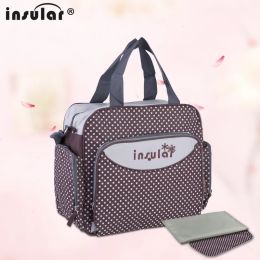 INSULAR New Arrival Baby Diaper Bag Multi-functional Nappy Bag Large Capacity Mommy Changing Bag Waterproof Nursing Mother Bags