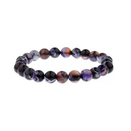 Beaded Natural Volcanic Stone Bracelets 8Mm Women Strands Colorf 7 Chakra Yoga Nce Beads Buddha Prayer Elastic Bracelet Fashion Men J Dhzlr